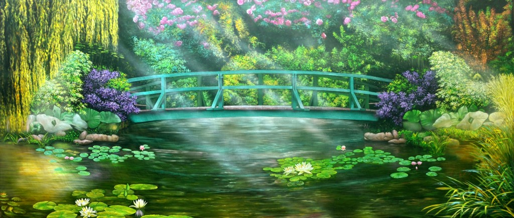 New Backdrop - pond 3 bridge