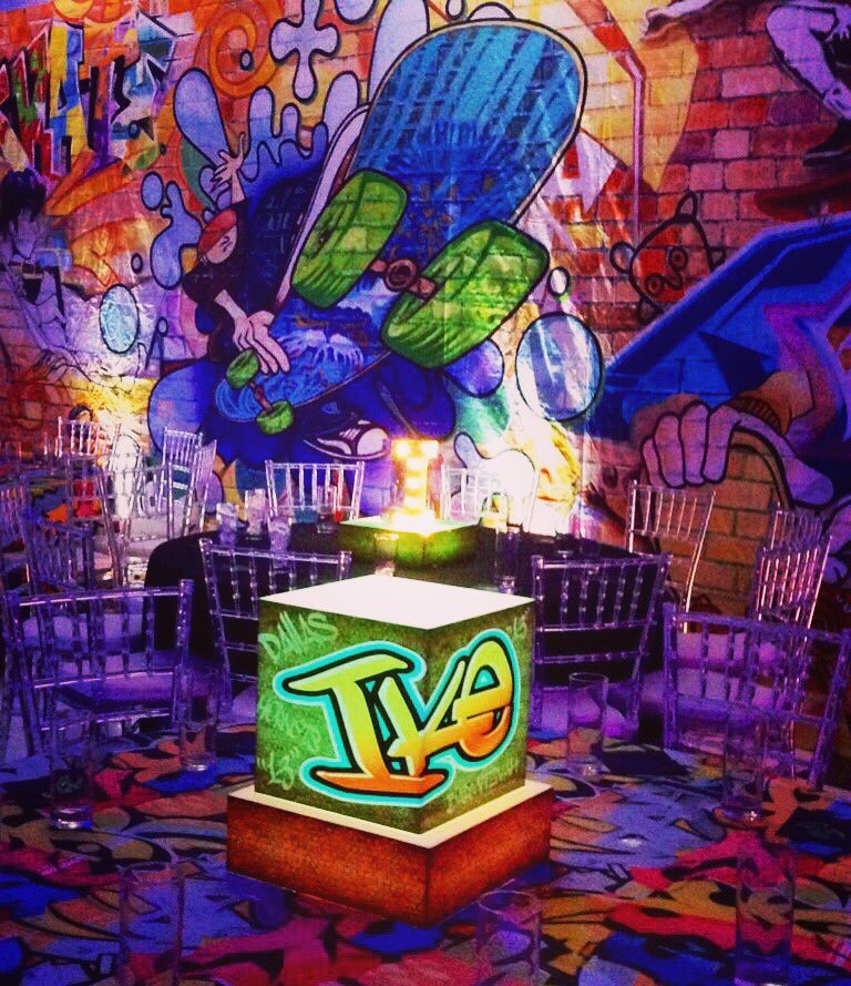 skateboard graffiti Bar or Bat Mitzvah - Skateboard Graffiti Backdrop