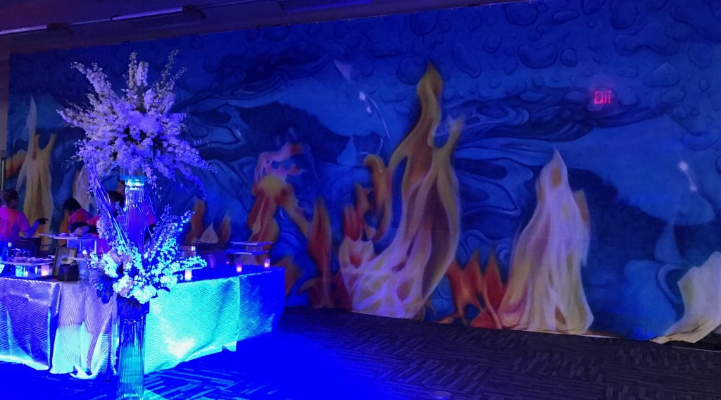 Fire and Ice Backdrop Fire and Ice - Catering Backdrops