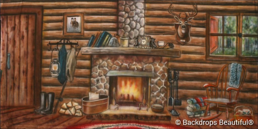 Cabin Interior 1 Cabin Interior 1 Backdrop - VBS Themes
