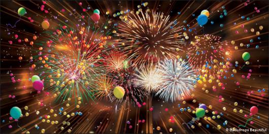 Backdrops: Fireworks Balloons 3A