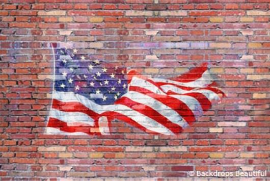 Backdrops: Brickwall 3 Flag