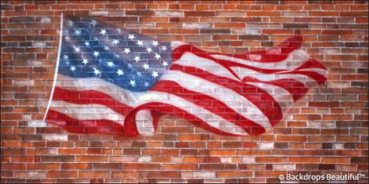 Backdrops: Brickwall 8 Flag