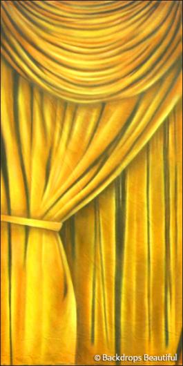 Backdrops: Drapes Gold Leg Left