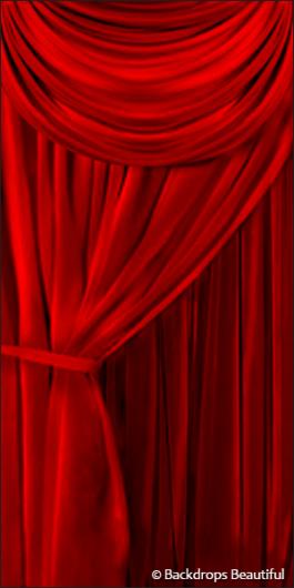 Backdrops: Drapes Red Leg 1