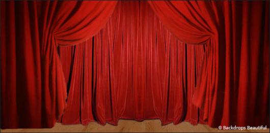 Backdrops: Drapes Red 2A