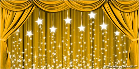 Backdrops: Drapes Gold 3 Stars