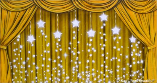 Backdrops: Drapes Gold 5 Stars