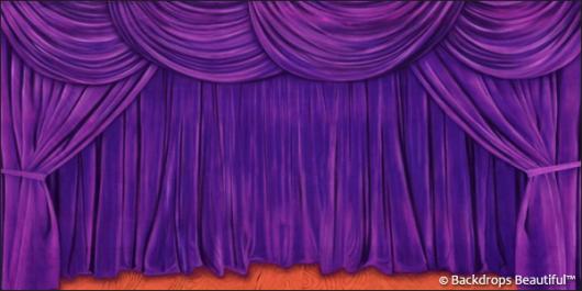 Backdrops: Drapes Purple 1 Stars