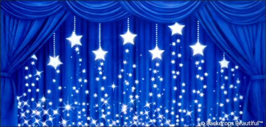 Backdrops: Drapes Blue 2 Stars