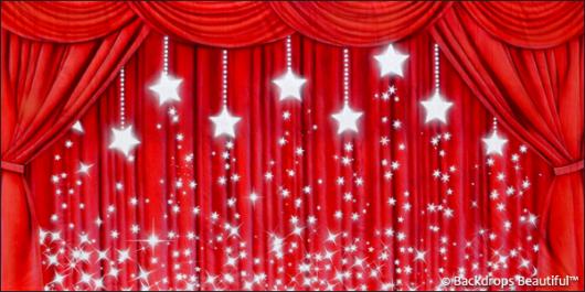 Backdrops: Drapes Red 3 Stars