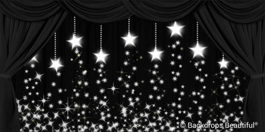 Backdrops: Drapes Black 2 Stars