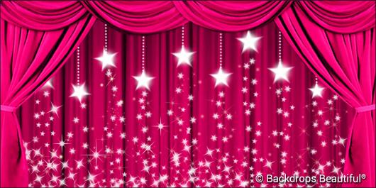 Backdrops: Drapes Pink 2 Stars