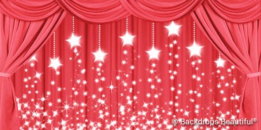 Backdrops: Drapes Coral 2 Stars