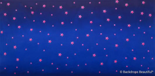 Backdrops: Starry Sky 8 Red Stars