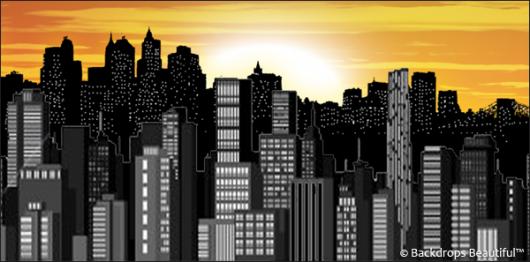 Backdrops: City Skyline  9 Sunset