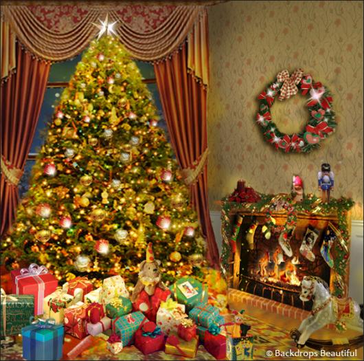 Backdrops: Xmas Tree 3B