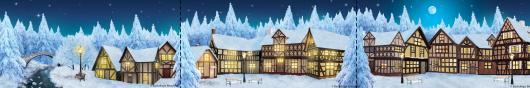 Backdrops: Winter Village 7 Panel 1