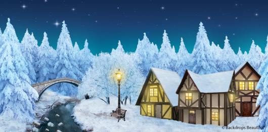 Backdrops: Winter Village 8A Bridge L  Digital