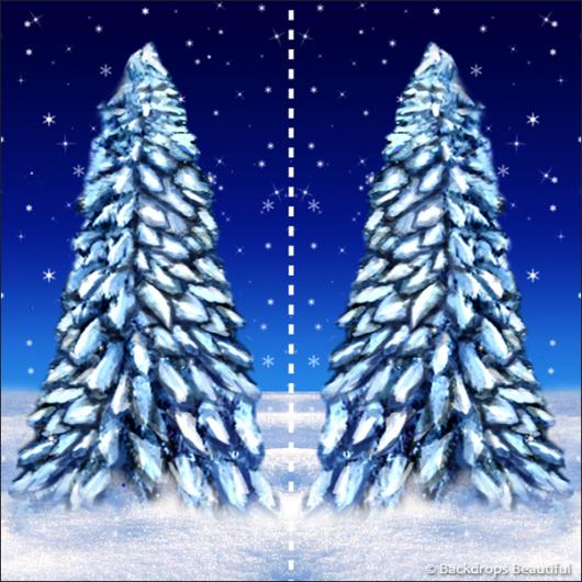 Backdrops: Winter Trees  6 Leg Panel