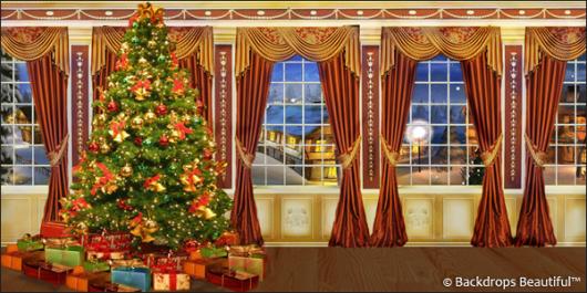 Backdrops: Xmas Tree 7 Mansion