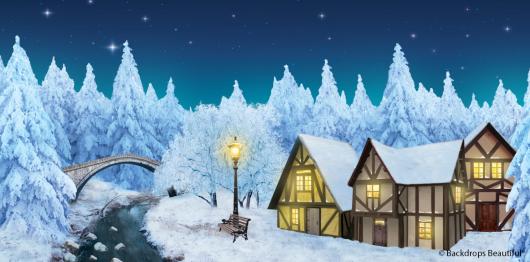 Backdrops: Winter Village 7A Bridge Digital